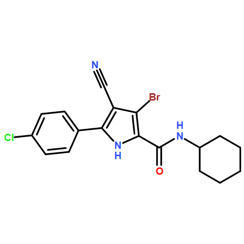 1H-Pyrrole-2-carboxamide, 3-bromo-5-(4-chlorophenyl)-4-cyano-N-cyclohexyl-