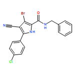 1H-Pyrrole-2-carboxamide, 3-bromo-5-(4-chlorophenyl)-4-cyano-N-(phenylmethyl)-