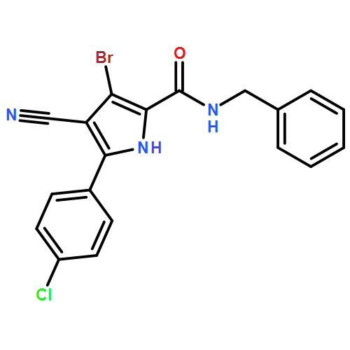 1H-Pyrrole-2-carboxamide, 3-bromo-5-(4-chlorophenyl)-4-cyano-N-(phenylmethyl)-