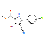 1H-Pyrrole-2-carboxylic acid, 3-bromo-5-(4-chlorophenyl)-4-cyano-, methyl ester