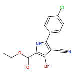 1H-Pyrrole-2-carboxylic acid, 3-bromo-5-(4-chlorophenyl)-4-cyano-, ethyl ester