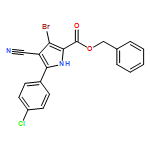 1H-Pyrrole-2-carboxylic acid, 3-bromo-5-(4-chlorophenyl)-4-cyano-, phenylmethyl ester