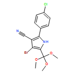 1H-Pyrrole-3-carbonitrile, 4-bromo-2-(4-chlorophenyl)-5-(trimethoxymethyl)-