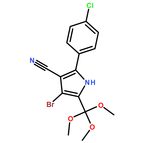 1H-Pyrrole-3-carbonitrile, 4-bromo-2-(4-chlorophenyl)-5-(trimethoxymethyl)-