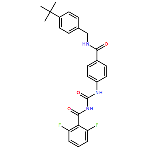 Benzamide, N-[[[4-[[[[4-(1,1-dimethylethyl)phenyl]methyl]amino]carbonyl]phenyl]amino]carbonyl]-2,6-difluoro-