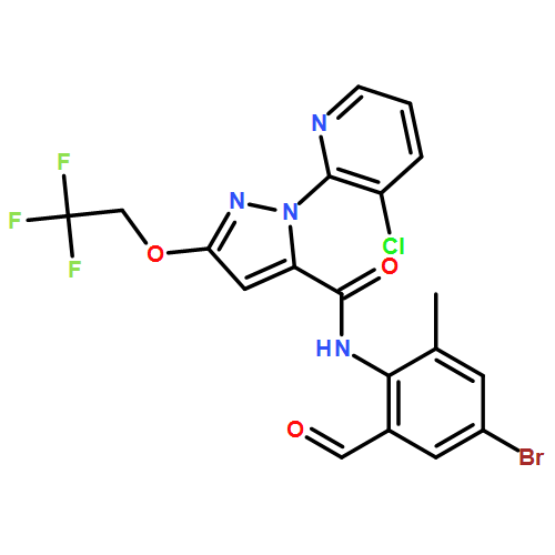 1H-Pyrazole-5-carboxamide, N-(4-bromo-2-formyl-6-methylphenyl)-1-(3-chloro-2-pyridinyl)-3-(2,2,2-trifluoroethoxy)-