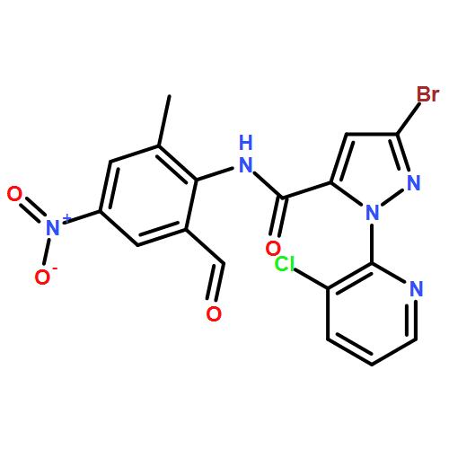 1H-Pyrazole-5-carboxamide, 3-bromo-1-(3-chloro-2-pyridinyl)-N-(2-formyl-6-methyl-4-nitrophenyl)-