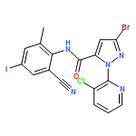 1H-Pyrazole-5-carboxamide, 3-bromo-1-(3-chloro-2-pyridinyl)-N-(2-cyano-4-iodo-6-methylphenyl)-