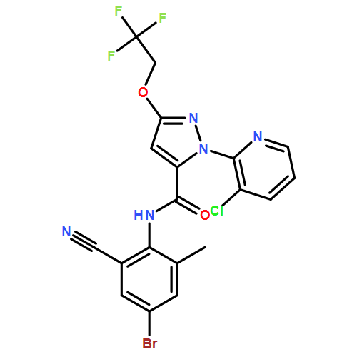 1H-Pyrazole-5-carboxamide, N-(4-bromo-2-cyano-6-methylphenyl)-1-(3-chloro-2-pyridinyl)-3-(2,2,2-trifluoroethoxy)-