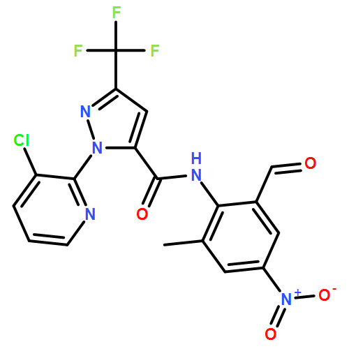 1H-Pyrazole-5-carboxamide, 1-(3-chloro-2-pyridinyl)-N-(2-formyl-6-methyl-4-nitrophenyl)-3-(trifluoromethyl)-