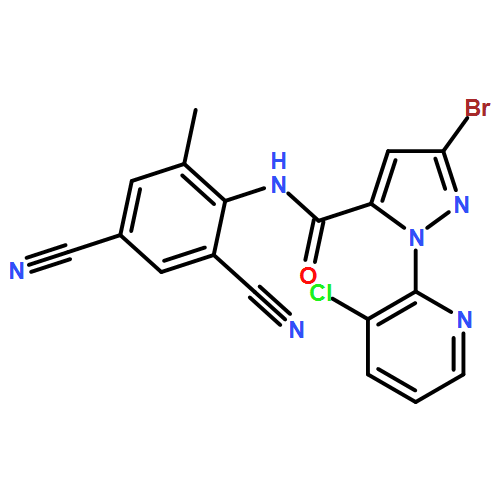 1H-Pyrazole-5-carboxamide, 3-bromo-1-(3-chloro-2-pyridinyl)-N-(2,4-dicyano-6-methylphenyl)-