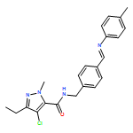 1H-Pyrazole-5-carboxamide, 4-chloro-3-ethyl-1-methyl-N-[[4-[[(4-methylphenyl)imino]methyl]phenyl]methyl]-