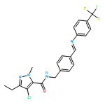 1H-Pyrazole-5-carboxamide, 4-chloro-3-ethyl-1-methyl-N-[[4-[[[4-(trifluoromethyl)phenyl]imino]methyl]phenyl]methyl]-