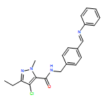 1H-Pyrazole-5-carboxamide, 4-chloro-3-ethyl-1-methyl-N-[[4-[(phenylimino)methyl]phenyl]methyl]-