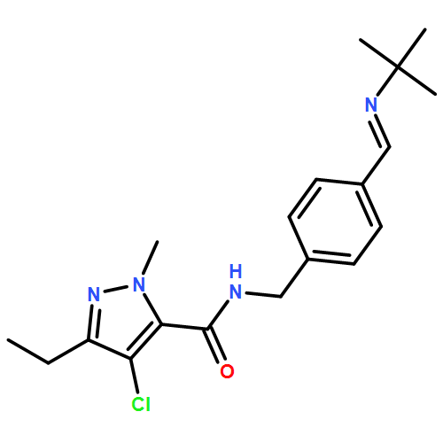 1H-Pyrazole-5-carboxamide, 4-chloro-N-[[4-[[(1,1-dimethylethyl)imino]methyl]phenyl]methyl]-3-ethyl-1-methyl-