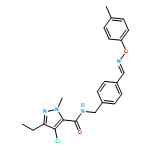 1H-Pyrazole-5-carboxamide, 4-chloro-3-ethyl-1-methyl-N-[[4-[[(4-methylphenoxy)imino]methyl]phenyl]methyl]-