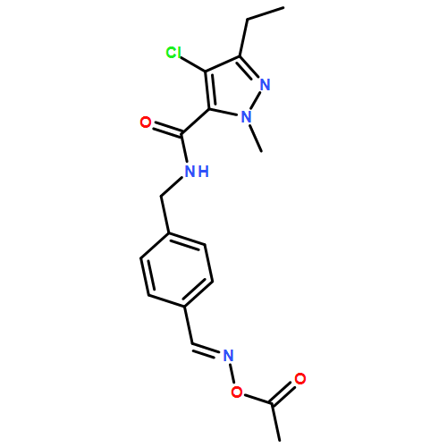 1H-Pyrazole-5-carboxamide, N-[[4-[[(acetyloxy)imino]methyl]phenyl]methyl]-4-chloro-3-ethyl-1-methyl-