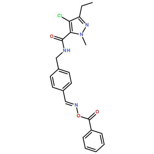 1H-Pyrazole-5-carboxamide, N-[[4-[[(benzoyloxy)imino]methyl]phenyl]methyl]-4-chloro-3-ethyl-1-methyl-