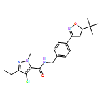 1H-Pyrazole-5-carboxamide, 4-chloro-N-[[4-[5-(1,1-dimethylethyl)-4,5-dihydro-3-isoxazolyl]phenyl]methyl]-3-ethyl-1-methyl-