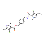 1H-Pyrazole-5-carboxylic acid, 4-chloro-3-ethyl-1-methyl-, [4-[[[(4-chloro-3-ethyl-1-methyl-1H-pyrazol-5-yl)carbonyl]amino]methyl]phenyl]methyl ester