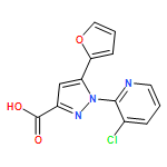 1H-Pyrazole-3-carboxylic acid, 1-(3-chloro-2-pyridinyl)-5-(2-furanyl)-