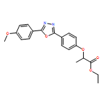 Propanoic acid, 2-[4-[5-(4-methoxyphenyl)-1,3,4-oxadiazol-2-yl]phenoxy]-, ethyl ester