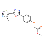 Acetic acid, 2-[4-[5-(4-methyl-1,2,3-thiadiazol-5-yl)-1,3,4-oxadiazol-2-yl]phenoxy]-, methyl ester