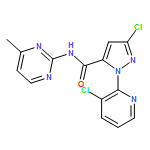 1H-Pyrazole-5-carboxamide, 3-chloro-1-(3-chloro-2-pyridinyl)-N-(4-methyl-2-pyrimidinyl)-