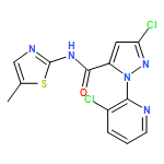 1H-Pyrazole-5-carboxamide, 3-chloro-1-(3-chloro-2-pyridinyl)-N-(5-methyl-2-thiazolyl)-