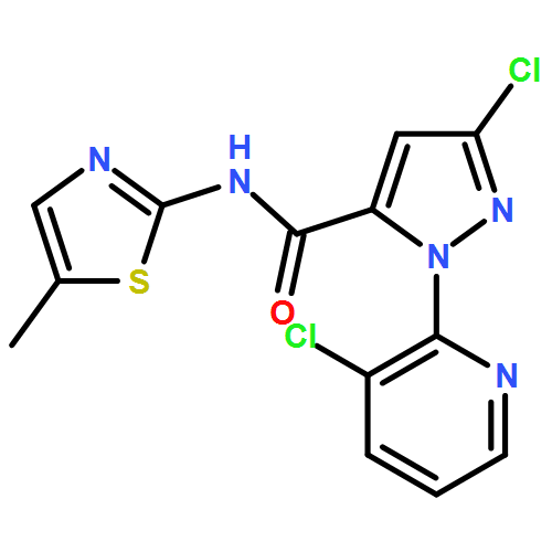 1H-Pyrazole-5-carboxamide, 3-chloro-1-(3-chloro-2-pyridinyl)-N-(5-methyl-2-thiazolyl)-