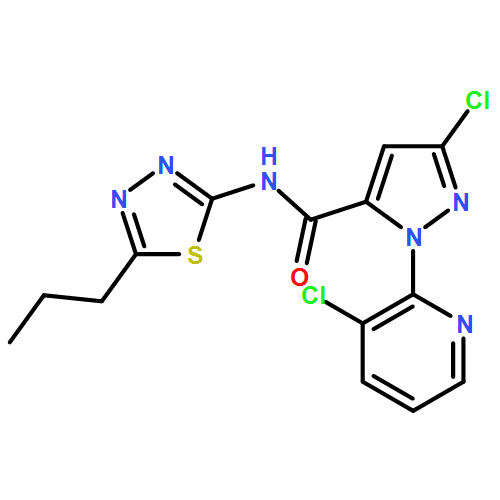 1H-Pyrazole-5-carboxamide, 3-chloro-1-(3-chloro-2-pyridinyl)-N-(5-propyl-1,3,4-thiadiazol-2-yl)-