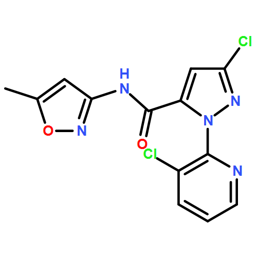 1H-Pyrazole-5-carboxamide, 3-chloro-1-(3-chloro-2-pyridinyl)-N-(5-methyl-3-isoxazolyl)-