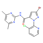 1H-Pyrazole-5-carboxamide, 3-bromo-1-(3-chloro-2-pyridinyl)-N-(4,6-dimethyl-2-pyrimidinyl)-