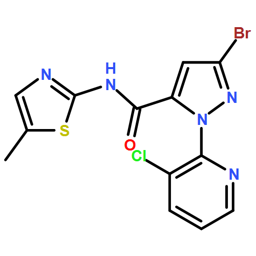 1H-Pyrazole-5-carboxamide, 3-bromo-1-(3-chloro-2-pyridinyl)-N-(5-methyl-2-thiazolyl)-