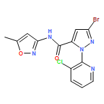 1H-Pyrazole-5-carboxamide, 3-bromo-1-(3-chloro-2-pyridinyl)-N-(5-methyl-3-isoxazolyl)-