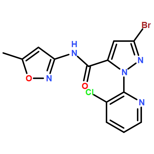 1H-Pyrazole-5-carboxamide, 3-bromo-1-(3-chloro-2-pyridinyl)-N-(5-methyl-3-isoxazolyl)-