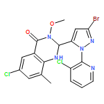 4(1H)-Quinazolinone, 2-[3-bromo-1-(3-chloro-2-pyridinyl)-1H-pyrazol-5-yl]-6-chloro-2,3-dihydro-3-methoxy-8-methyl-