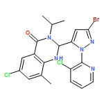 4(1H)-Quinazolinone, 2-[3-bromo-1-(3-chloro-2-pyridinyl)-1H-pyrazol-5-yl]-6-chloro-2,3-dihydro-8-methyl-3-(1-methylethyl)-