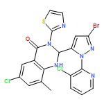 4(1H)-Quinazolinone, 2-[3-bromo-1-(3-chloro-2-pyridinyl)-1H-pyrazol-5-yl]-6-chloro-2,3-dihydro-8-methyl-3-(2-thiazolyl)-