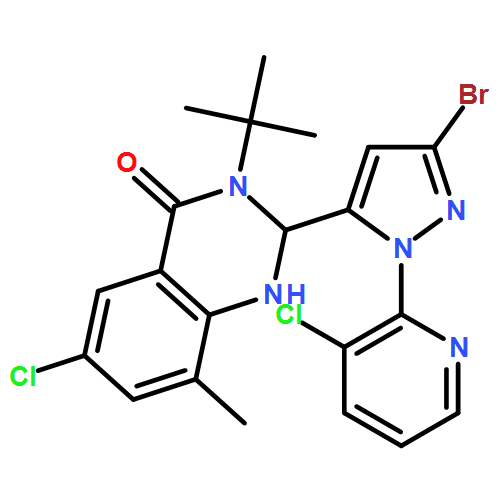 4(1H)-Quinazolinone, 2-[3-bromo-1-(3-chloro-2-pyridinyl)-1H-pyrazol-5-yl]-6-chloro-3-(1,1-dimethylethyl)-2,3-dihydro-8-methyl-