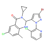 4(1H)-Quinazolinone, 2-[3-bromo-1-(3-chloro-2-pyridinyl)-1H-pyrazol-5-yl]-6-chloro-3-cyclopropyl-2,3-dihydro-8-methyl-