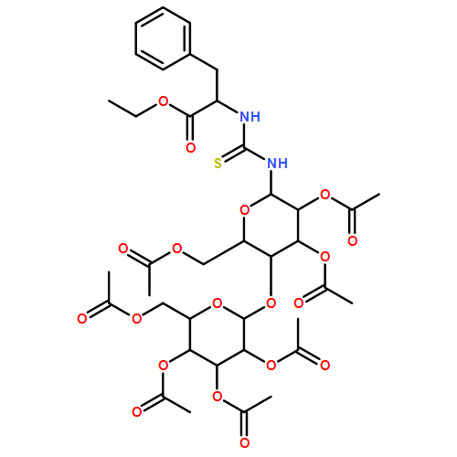 L-Phenylalanine, N-[thioxo[[2,3,6-tri-O-acetyl-4-O-(2,3,4,6-tetra-O-acetyl-β-D-galactopyranosyl)-β-D-glucopyranosyl]amino]methyl]-, ethyl ester