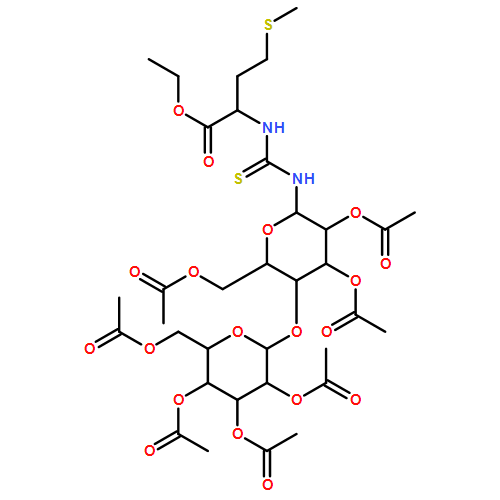 L-Methionine, N-[thioxo[[2,3,6-tri-O-acetyl-4-O-(2,3,4,6-tetra-O-acetyl-β-D-galactopyranosyl)-β-D-glucopyranosyl]amino]methyl]-, ethyl ester