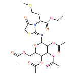 3-Thiazolidineacetic acid, α-[2-(methylthio)ethyl]-4-oxo-2-[(2,3,4,6-tetra-O-acetyl-β-D-galactopyranosyl)imino]-, ethyl ester, (αS,2E)-