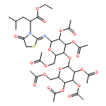 3-Thiazolidineacetic acid, α-(2-methylpropyl)-4-oxo-2-[[2,3,6-tri-O-acetyl-4-O-(2,3,4,6-tetra-O-acetyl-α-D-glucopyranosyl)-β-D-glucopyranosyl]imino]-, ethyl ester, (αS,2E)-