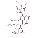 3-Thiazolidineacetic acid, α-[2-(methylthio)ethyl]-4-oxo-2-[[2,3,6-tri-O-acetyl-4-O-(2,3,4,6-tetra-O-acetyl-α-D-glucopyranosyl)-β-D-glucopyranosyl]imino]-, ethyl ester, (αS,2E)-