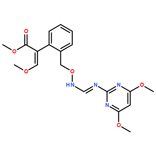 Benzeneacetic acid, 2-[[[[(4,6-dimethoxy-2-pyrimidinyl)iminomethyl]amino]oxy]methyl]-α-(methoxymethylene)-, methyl ester