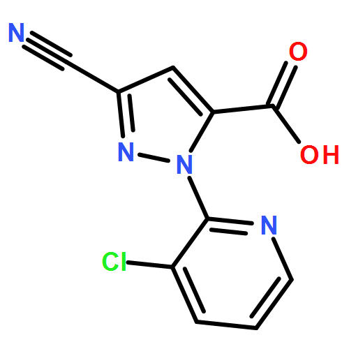 1H-Pyrazole-5-carboxylic acid, 1-(3-chloro-2-pyridinyl)-3-cyano-