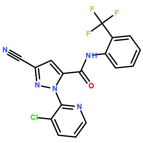 1H-Pyrazole-5-carboxamide, 1-(3-chloro-2-pyridinyl)-3-cyano-N-[2-(trifluoromethyl)phenyl]-