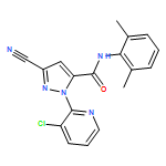 1H-Pyrazole-5-carboxamide, 1-(3-chloro-2-pyridinyl)-3-cyano-N-(2,6-dimethylphenyl)-